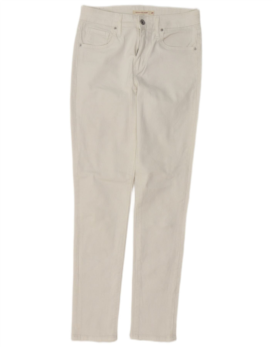 Женские джинсы скинни LEVI'S 721 с высокой посадкой W26 L29 Белые