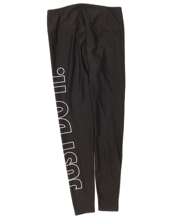 Женские леггинсы с рисунком Nike Dri Fit UK 8, маленькие черные, полиэстер