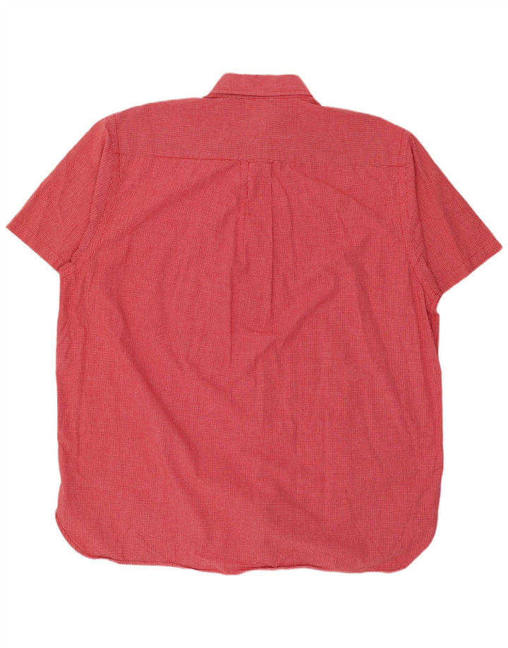 Мужская рубашка с коротким рукавом Nautica XL, хлопковая красная клетка