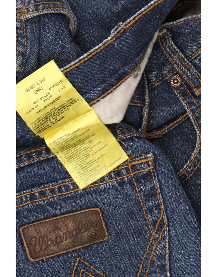 Мужские прямые джинсы WRANGLER Ohio W40 L30, синий хлопок