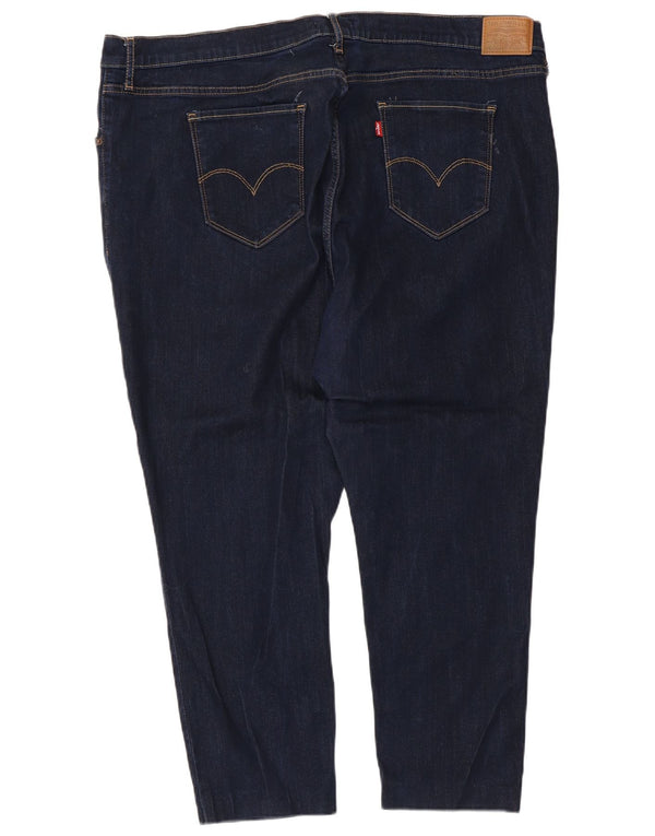 Женские укороченные джинсы скинни Levi's 721 с высокой посадкой США 24 4XL W42 L24 Темно-синие