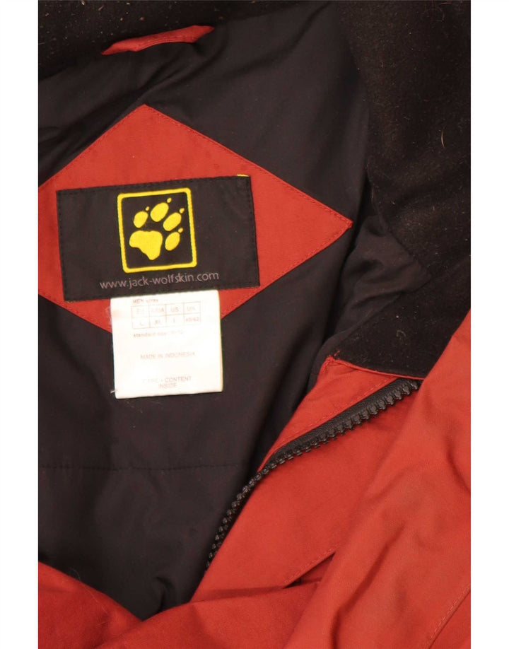 Мужская ветровка Jack Wolfskin UK 40/42, большая красная с цветными блоками