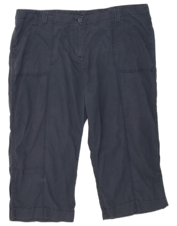 Женские шорты-бермуды Marks & Spencer UK 20 2XL W40 Темно-синие, хлопок