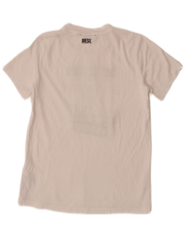 Женская футболка с рисунком Diesel Top UK 6 XS, белый хлопок