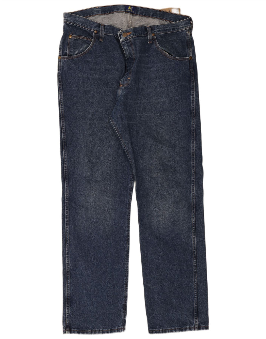 Мужские прямые джинсы Wrangler W38 L32 синие, хлопок