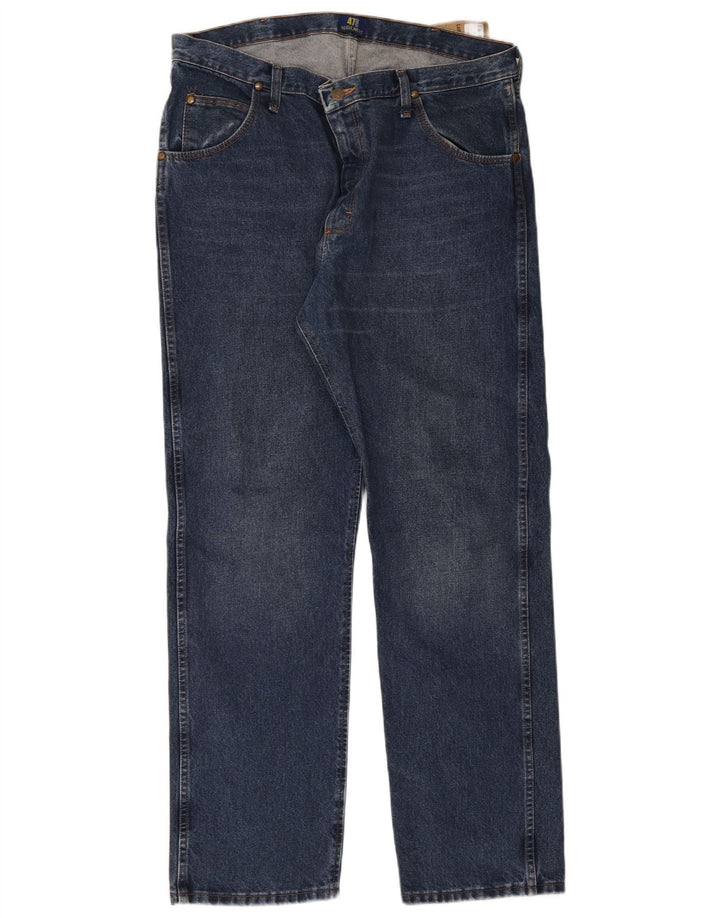 Мужские прямые джинсы Wrangler W38 L32 синие, хлопок