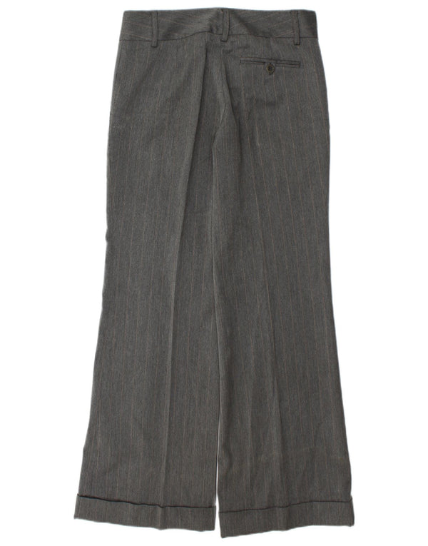 Женские широкие брюки чинос Zara EU 38, маленькие W28 L30, серые в полоску