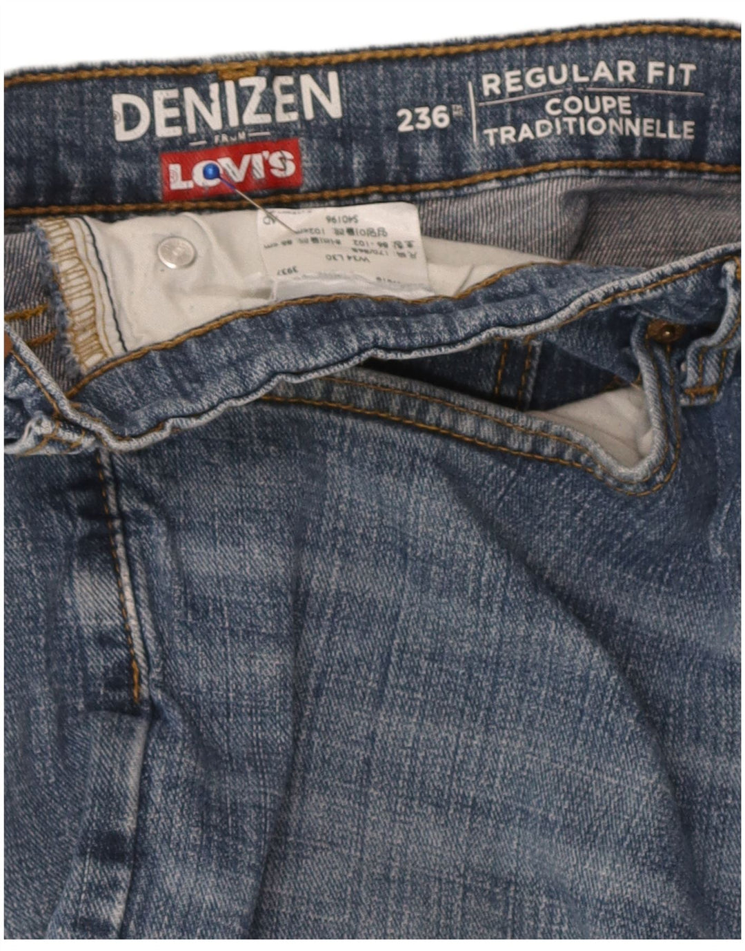 Женские прямые джинсы Levi's Denizen стандартного кроя W34 L30 синие