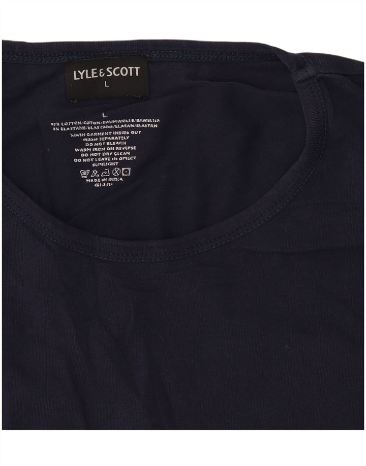 Мужская футболка Lyle & Scott, большой темно-синий хлопок