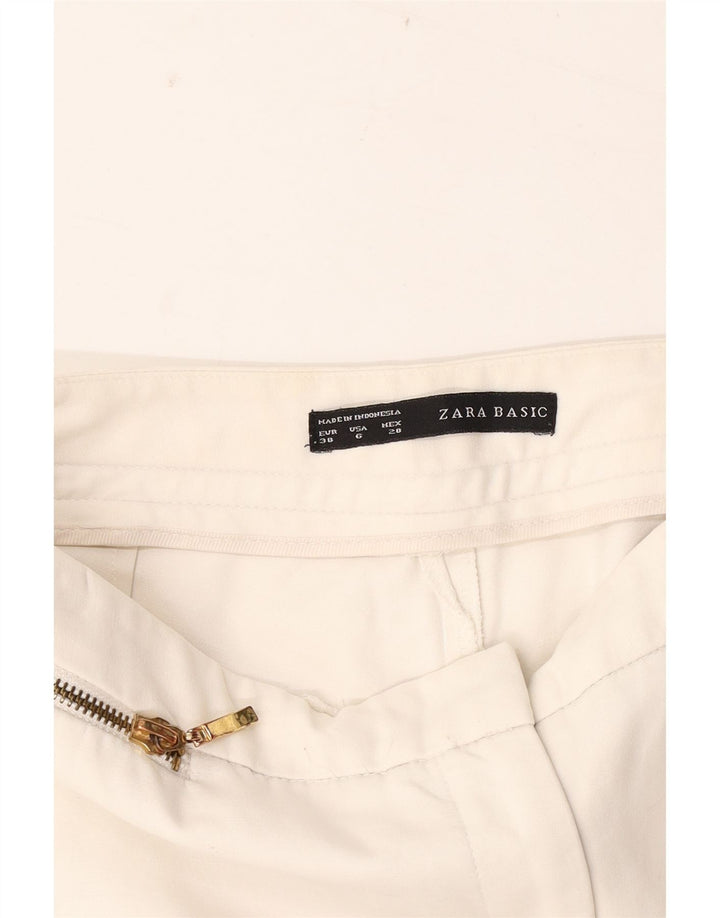 Zara Женские узкие укороченные брюки EU 38 Small W28 L26 Белые
