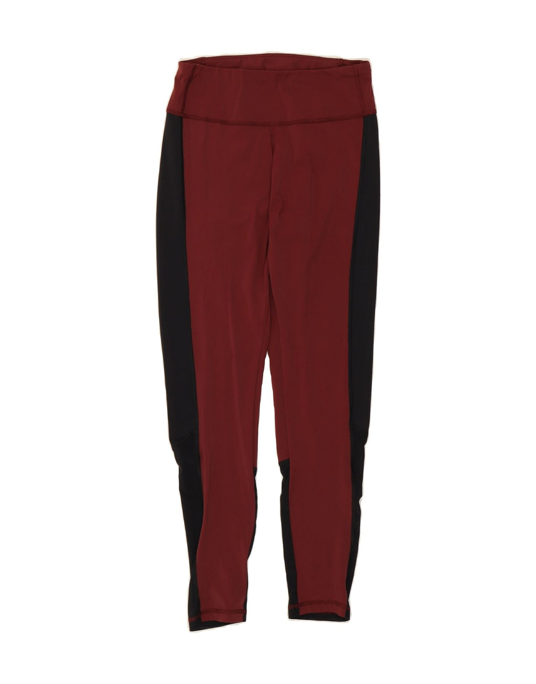 JACK WILLS Womens Leggings UK 12 Medium  Burgundy Colourblock Polyamide Vintage Jack Wills and Second-Hand Jack Wills from Messina Hembry 