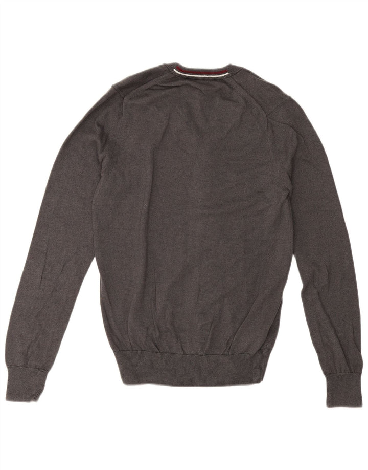 Мужской кардиган-свитер Fred Perry, маленький серый шерстяной