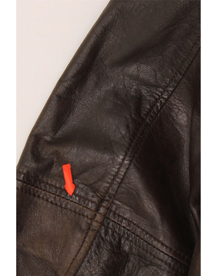 Мужская кожаная куртка-бомбер On Spirit IT 48 Medium Brown Leather