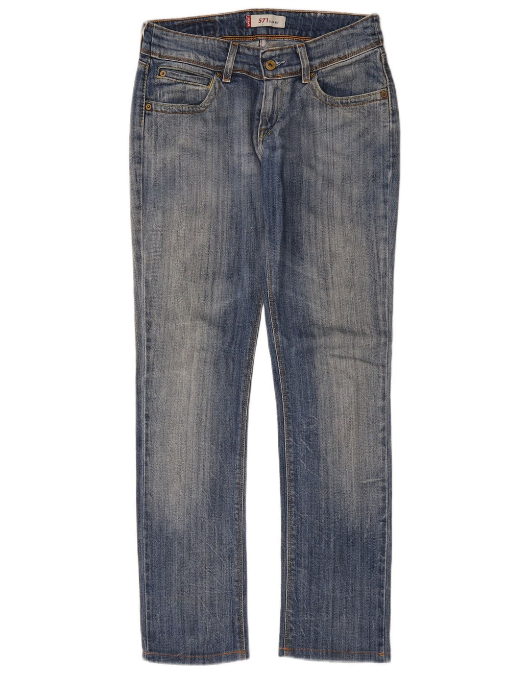 Женские узкие джинсы Levi's 571 W29 L30 синие, хлопок
