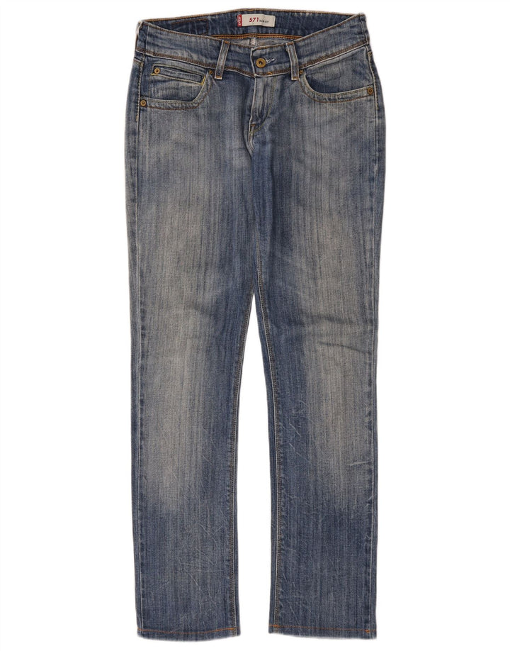 Женские узкие джинсы Levi's 571 W29 L30 синие, хлопок