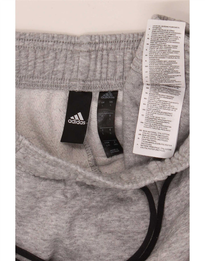 Мужские спортивные брюки Adidas с графическим рисунком, большие серые хлопковые