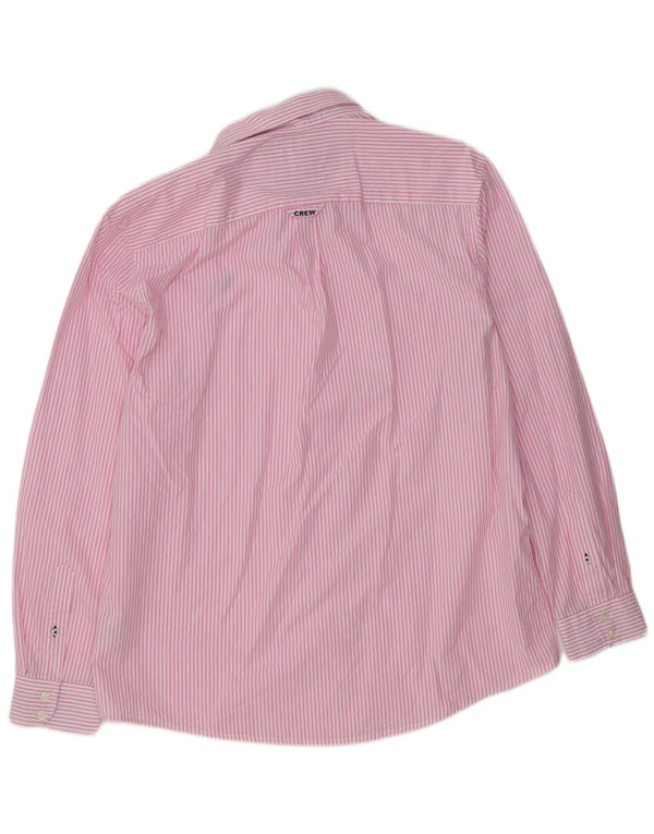 Crew Clothing Мужская классическая рубашка размера XL из хлопка в тонкую полоску розового цвета