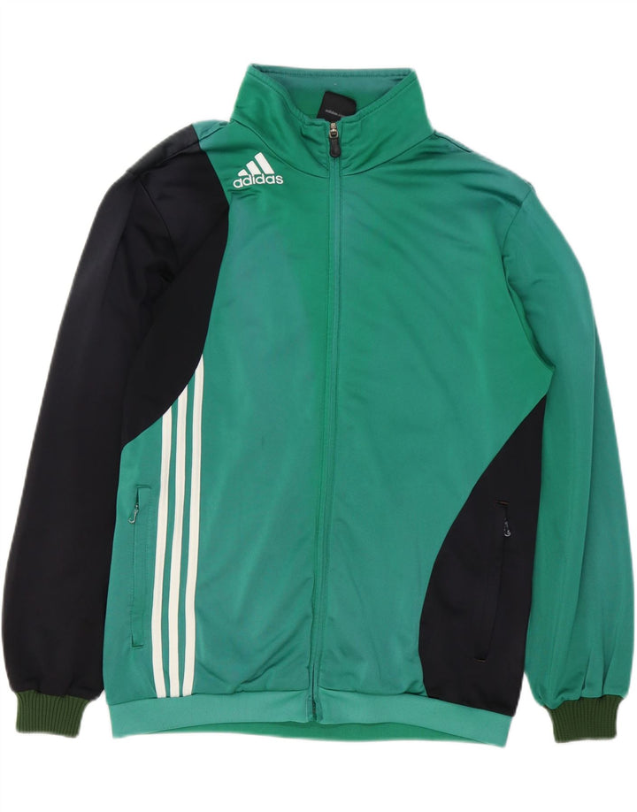 Мужская спортивная куртка Adidas UK 40/42, средний зеленый цвет с цветными блоками
