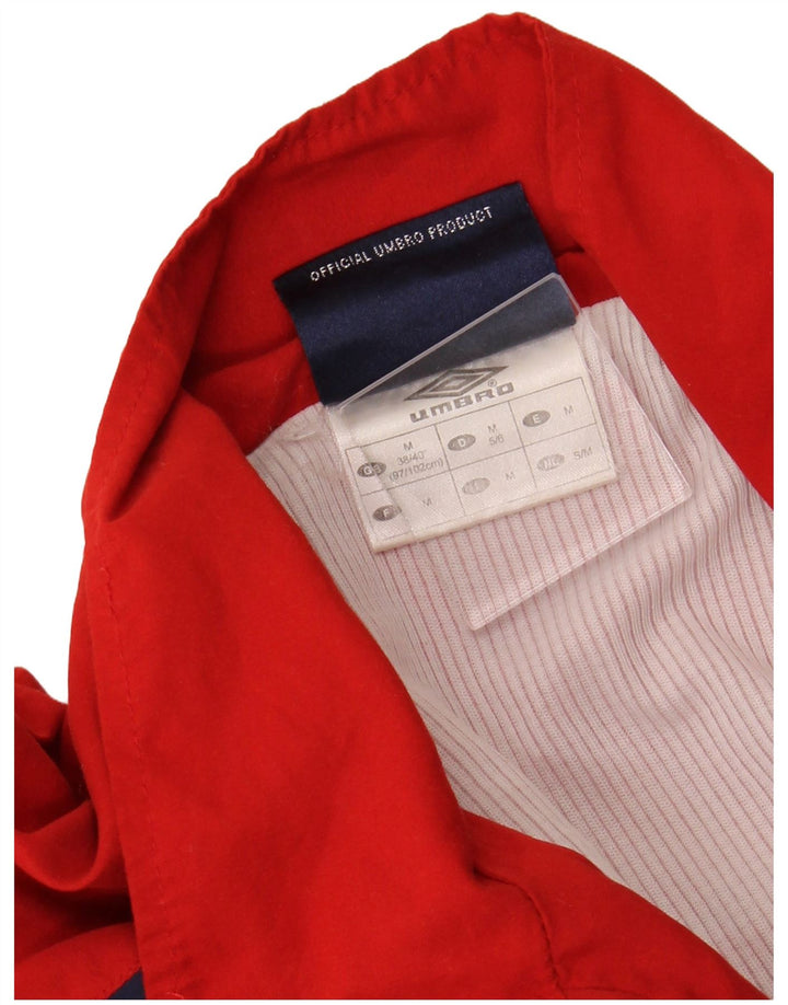 Мужской спортивный костюм UMBRO, верхняя куртка, Великобритания, 38/40, средний красный, полиэстер с цветными блоками