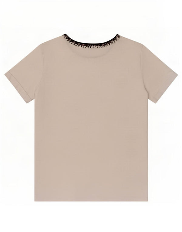 Женская футболка Zara Top UK 10, маленькая белая с цветными блоками