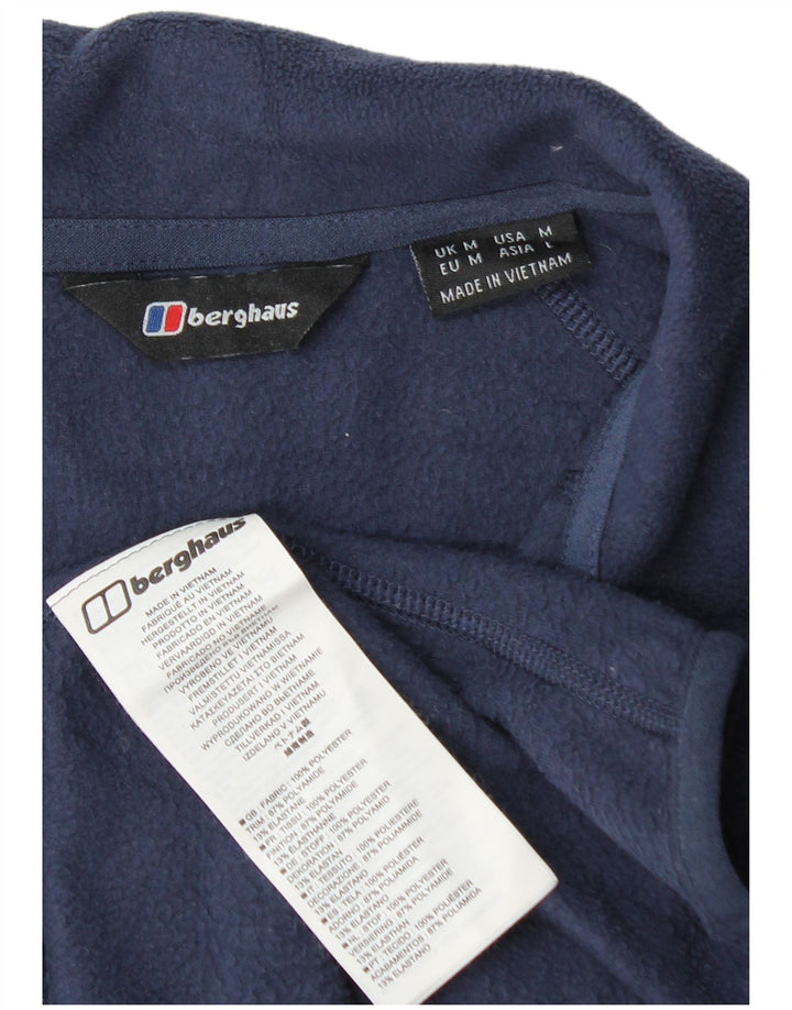 Berghaus Мужской флисовый джемпер с воротником на молнии, средний темно-синий, полиэстер