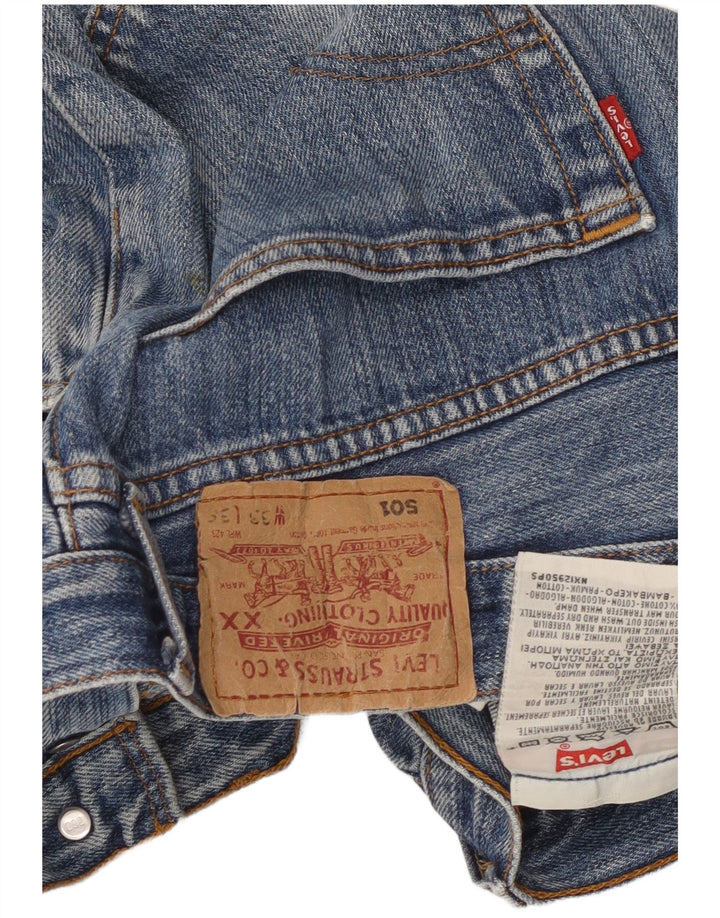 Мужские прямые джинсы Levi's 501 W33 L29 синие, хлопок