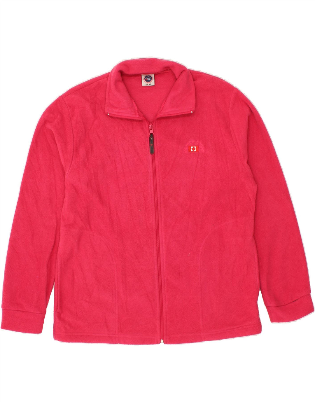 VINTAGE Womens Fleece Jacket UK 18 XL Pink Polyester Vintage Vintage and Second-Hand Vintage from Messina Hembry 
