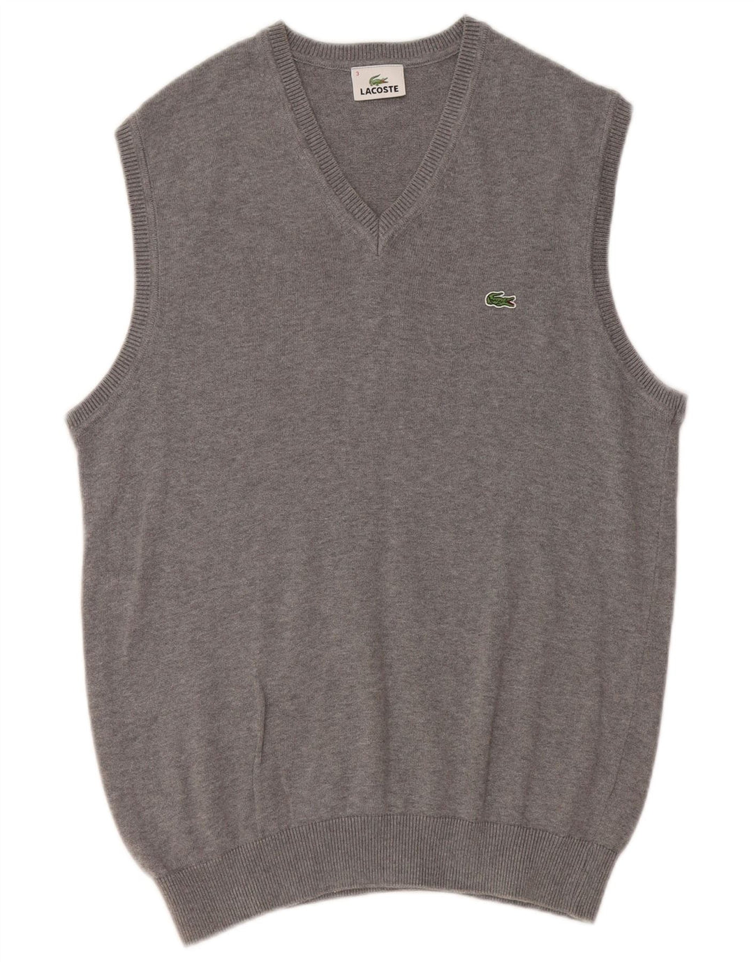 Мужская майка Lacoste, размер 3, маленький серый хлопок