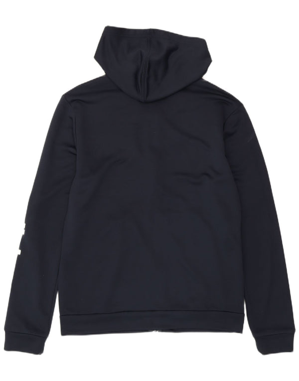 Женский свитер с капюшоном ADIDAS на молнии с графическим рисунком UK 16/18, большой темно-синий