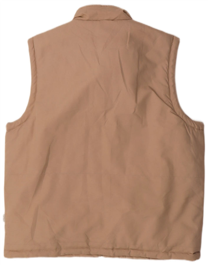 Винтажный мужской жилет UK 42 XL, бежевый полиэстер