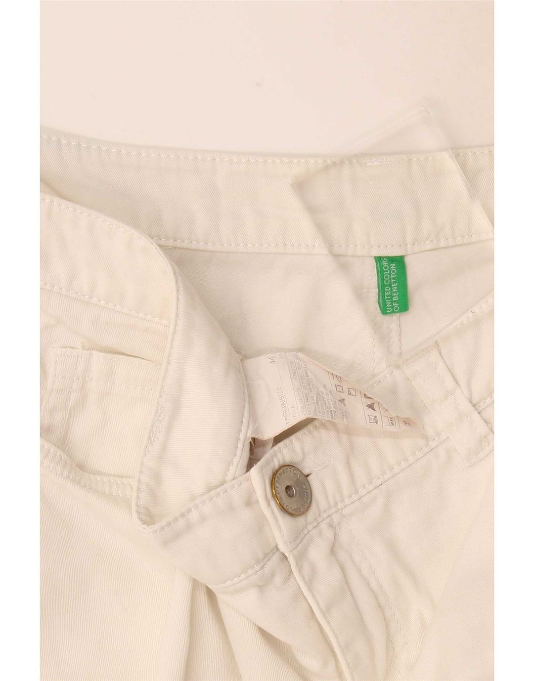 Benetton Женские повседневные шорты IT 44 Medium W34 Белый хлопок