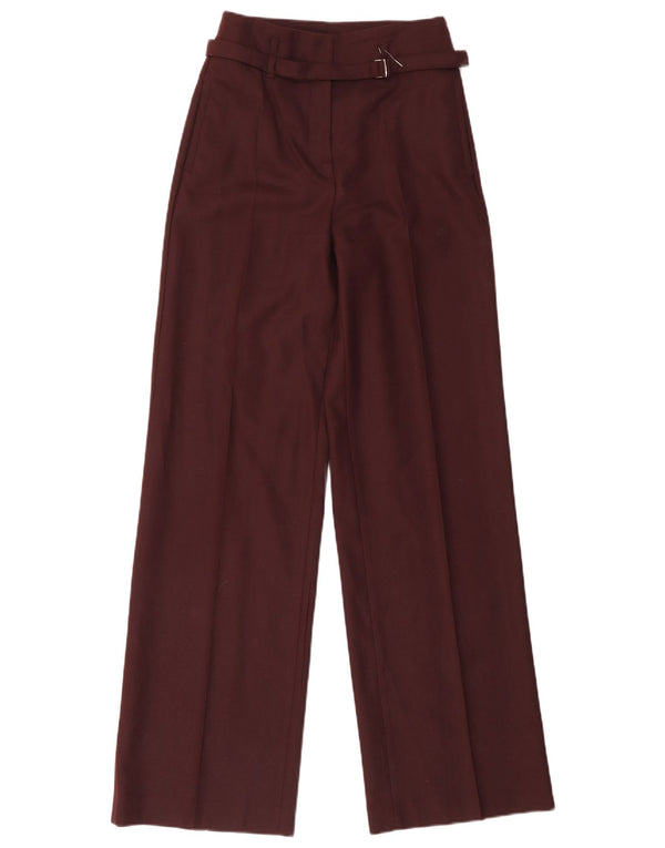 Massimo Dutti Женские повседневные широкие брюки EU 36 XS W26 L33 бордовые