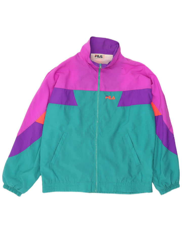 Мужской спортивный костюм Fila IT 54 XL зеленый с цветными блоками, полиамид