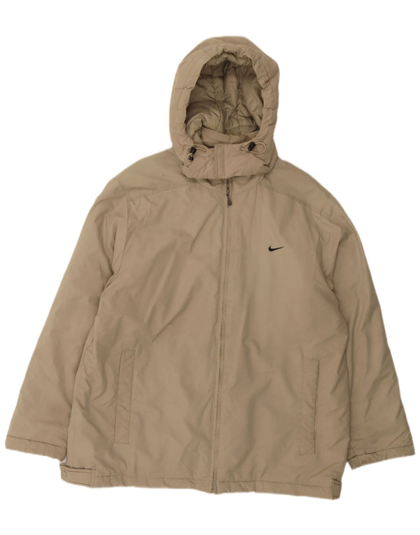 Мужская ветровка с капюшоном Nike UK 42/44, большой бежевый полиэстер