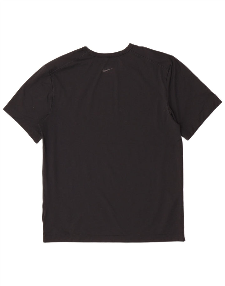 Мужская футболка Nike Dri Fit с графическим рисунком, средний черный полиэстер
