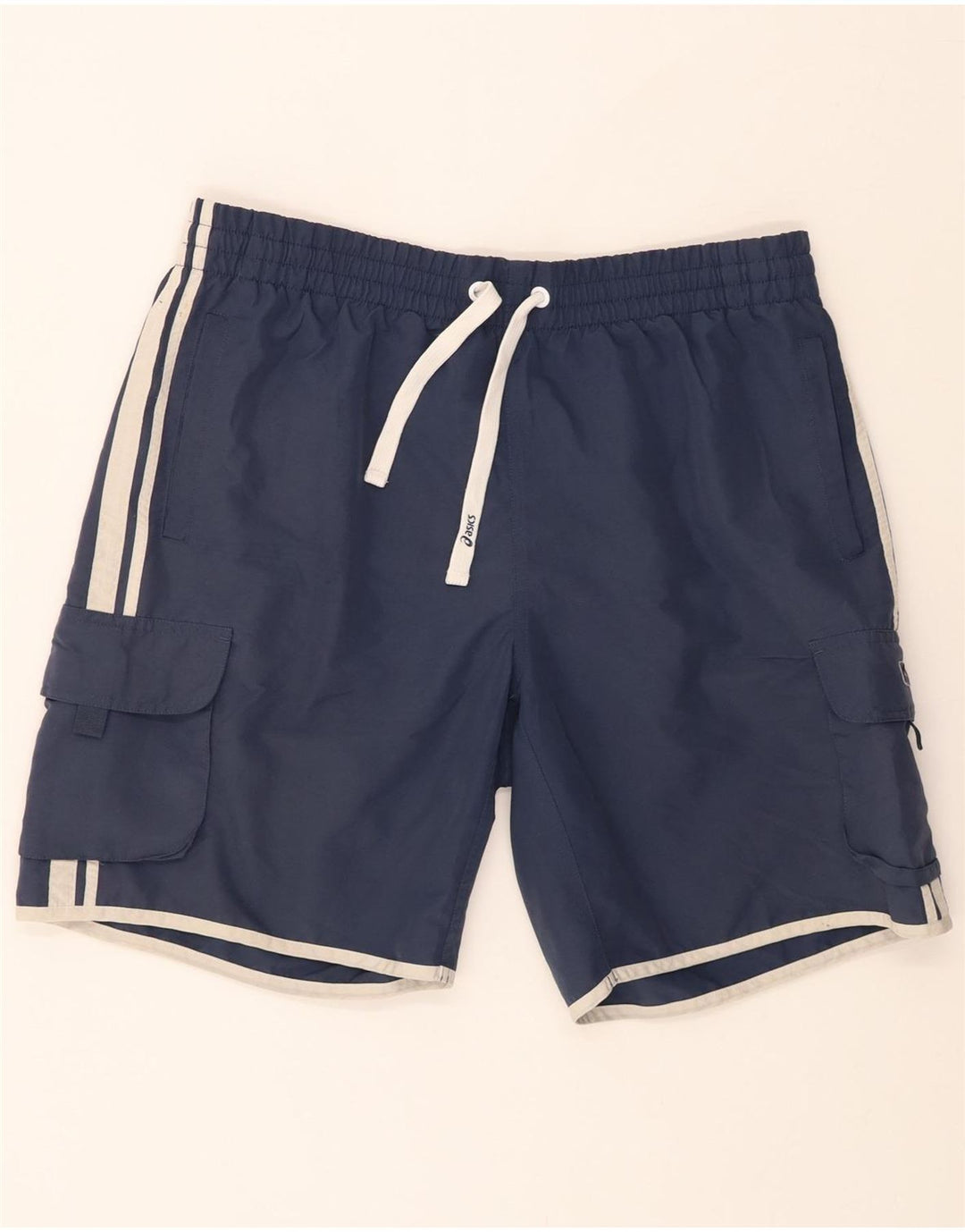 ASICS Mens Sport Shorts Large  Navy Blue Polyester