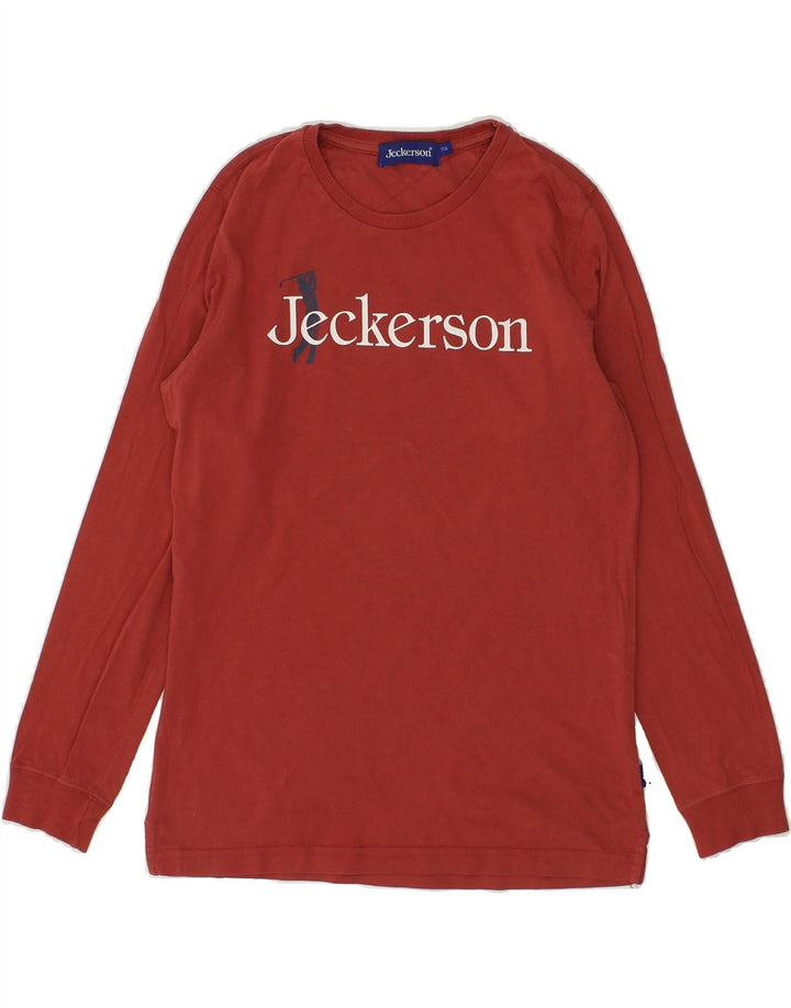 JECKERSON Boys Graphic Top Long Sleeve 11-12 Years Maroon | Vintage Jeckerson | Thrift | Second-Hand Jeckerson | Used Clothing | Messina Hembry 