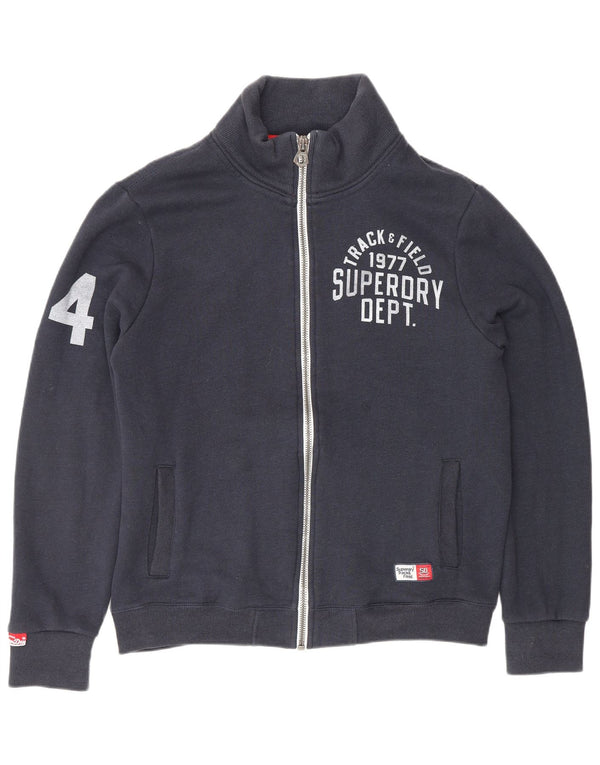 SUPERDRY Мужской спортивный костюм с графическим рисунком, верхняя куртка, большая темно-синяя