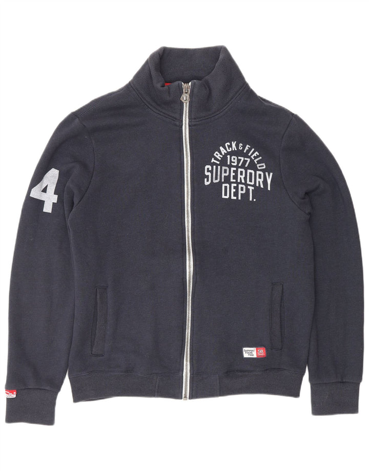 SUPERDRY Мужской спортивный костюм с графическим рисунком, верхняя куртка, большая темно-синяя