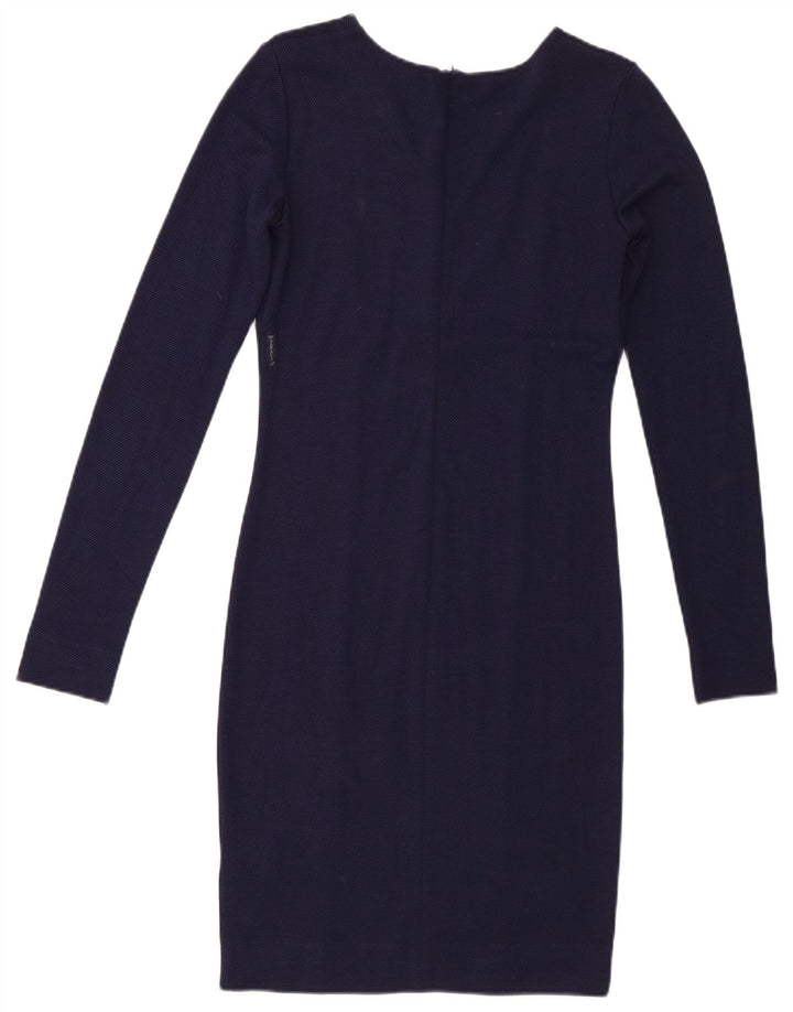 Женское платье-футляр с длинным рукавом Armani Jeans EU 40, средний темно-синий, вискоза