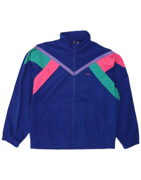 Fila Мужской спортивный костюм Top Jacket IT 56 XL Синий Полиэстер с цветными блоками