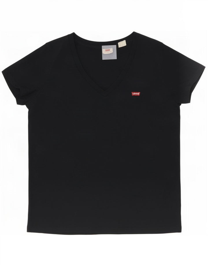 Женская футболка Levi's Top UK 14, средний черный хлопок