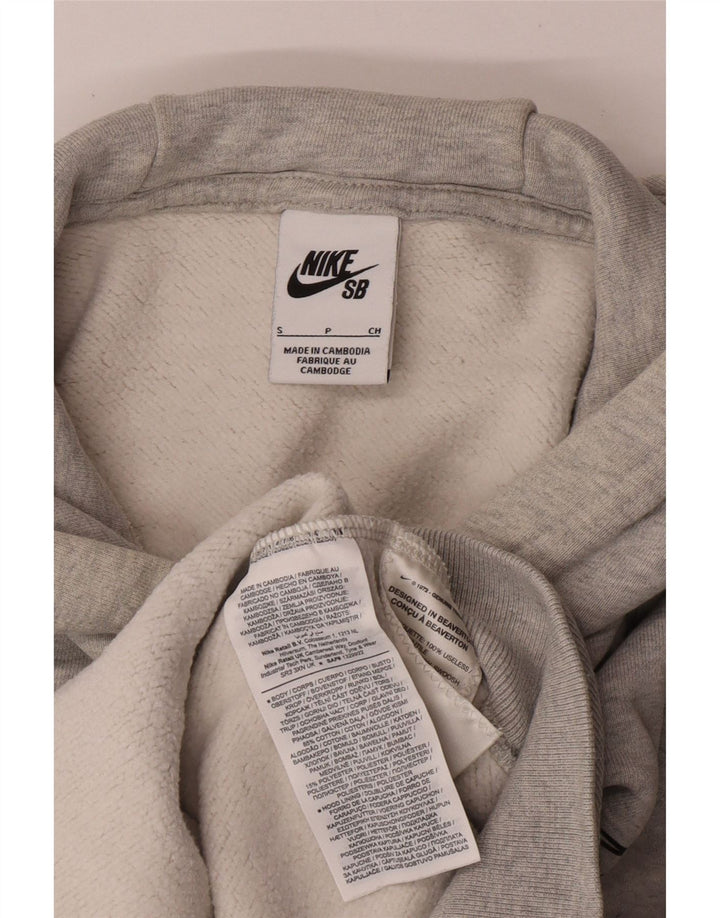 Мужской джемпер с капюшоном Nike, маленький серый, хлопковый