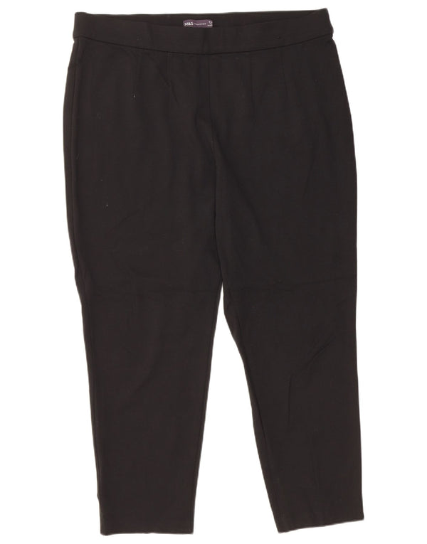 Женские укороченные брюки узкого кроя Marks & Spencer UK 18 XL W36 L25 Черные вискозы