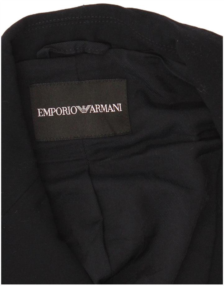 Emporio Armani Женский пиджак на 2 пуговицах UK 8 Маленький Темно-Синий