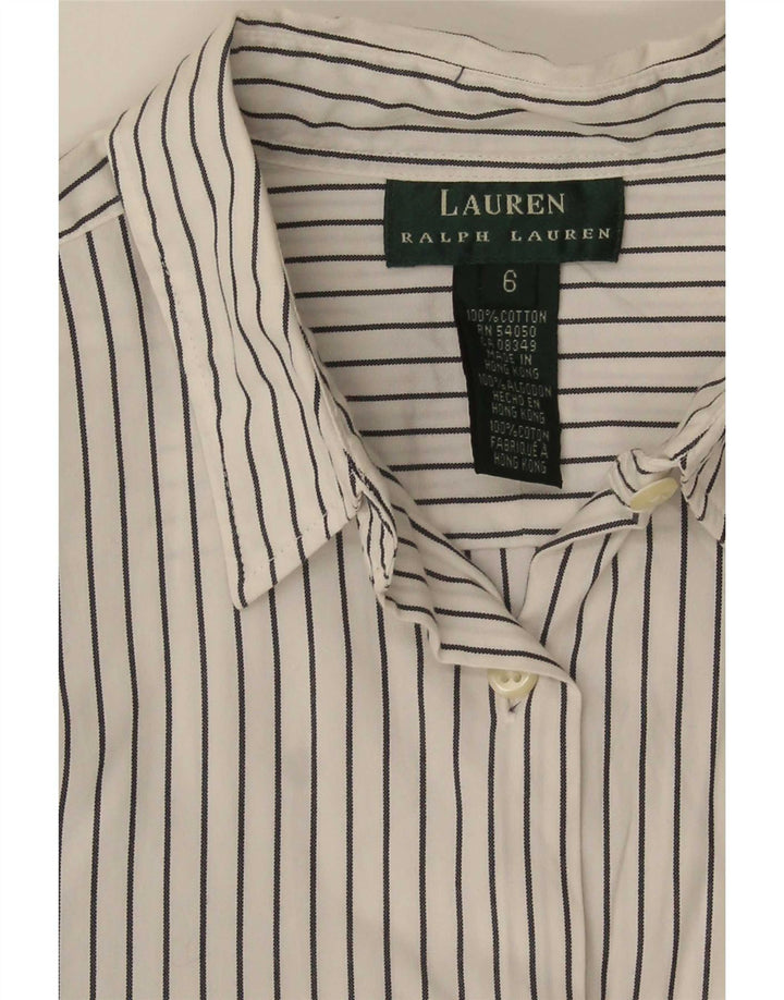 Женская рубашка Ralph Lauren US 6, хлопок средней длины в белую полоску