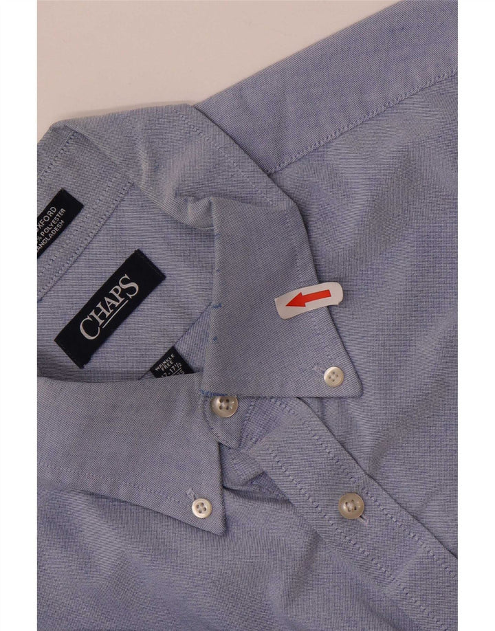 Мужская рубашка Chaps, размер 17 1/2 XL, синяя хлопковая