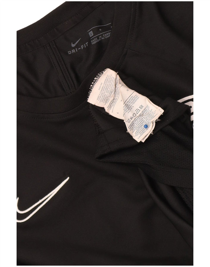 Мужская футболка Nike Dri Fit с графическим рисунком, большой черный полиэстер с цветными блоками