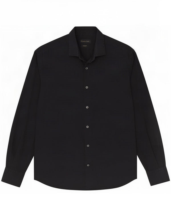 Мужская рубашка Massimo Dutti, большая черная хлопковая классика