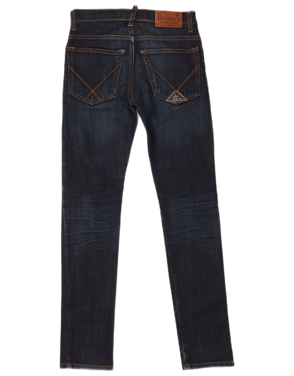 Женские узкие джинсы Roy Rogers UK 12 Medium W28 L30 Темно-синие хлопковые